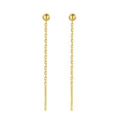 Aetolia Women Fine Jewelry Sterling Silver 18K Gold Circle Dangle Link Line Hoop Earring Diamond 5A Cubic Zirconia Stud Earrings set