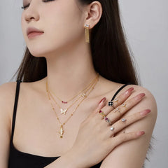 Aetolia Wholesale Price Long Tassel Earring 925 Sterling Silver 18K Gold Plated Trendy Cz Cubic Zirconia Diamond Stud Earrings For Women