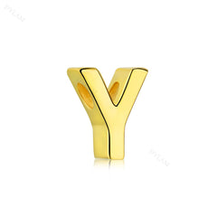 Aetolia 925 Sterling Silver Sliding Chain Personalized Alphabet Necklaces Diy Name Letter Initial Charm Pendant Necklace 18K Gold Plated