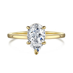 Aetolia No Moq 925 Sterling Silver Ring Oval Pear Waterdrop Shape Promise Engagement Rings For Women Pear 5A Cz Cubic Zircon Ring