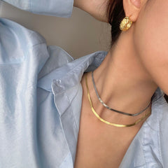 Aetolia Personalized Cuban Non Tarnish 18k Gold Plated Jewelry Chain Women 925 Sterling Silver Chunky Choker Paperclip Link Necklace