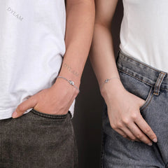 Aetolia Bracelets For Couples Braided Rope Matching Custom Bff Couple Friend Gifts Her And Him Girl Heart Shape