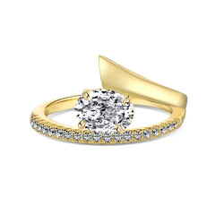 Aetolia New Design Cross Pear Oval Shaped Pink Cz Stone Sparkling 925 Sterling Silver Engagement Wedding Rings For Women