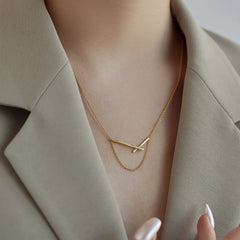 Aetolia S925 Sterling Silver Trendy In Stock No Moq Dainty Stylish 18k gold Beads Necklace Link Chain Cross Necklaces For Women