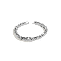 Aetolia Wholesale Unique Irregular Cz Cubic Zirconia Rings Jewelry Women S925 Sterling Silver Rings Open Adjustable Engraved Ring