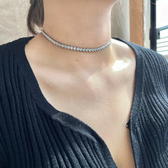 Aetolia Plata 925 Minimalist Pendant Women Layer Tennis Necklaces Zirconia Jewelry Dainty 18K Gold s925 Sterling Silver Cross Necklace