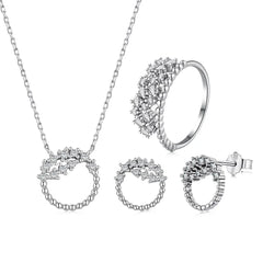Aetolia Girls Ladies Customized Bridal Wedding Jewelry Set Bijoux Earring Necklace Cubic Zircon Sterling Silver 925 Jewelry Sets