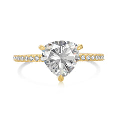 Aetolia Custom Shinny Jewelry 18K Gold Plated Heart Pear Cut Solid 925 Sterling Silver Ring Halo Engagement Wedding Rings Band women