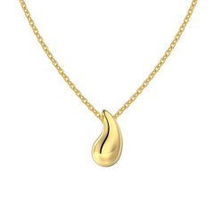 Aetolia Minimalist High End Non Tarnish S925 Silver Small Waterdrop Pendant Necklace 18K Gold Plated Geometric Necklaces For Women