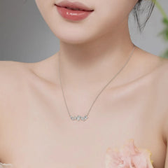 Aetolia Brilliant Shining Cubic Zircon Square Necklace 18K Gold Plated S925 Sterling Silver Cz Pendant Necklace For Women Girls