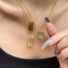 Aetolia Wholesale Inspirational Trendy Minimalist Pendant Chunky Tarot Love Necklace Jewelry Sterling Silver Gold Necklace