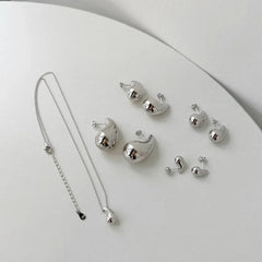 Aetolia Wholesale Hot Sale S925 Silver Fine Jewelry Melon Seed Geometric Earring 18K Gold Plated WaterDrop Stud Earrings For Women