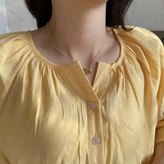 Aetolia Plata Design Minimalist 925 Silver Pendant Necklace Jewelry Charm Custom Chain 925 Sterling Silver Gold Plated Necklace