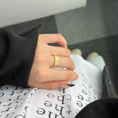 Aetolia New Fashion Wholesale 925 Sterling Silver Rings Jewelry For Women High Quality 18K Gold Plated Open Adjustable Ring