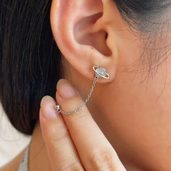 Aetolia Top Selling Fancy Customize Women Jewelry Delicate CZ 18k Gold Plated Drop Hoop Huggie Dangle Link Chain Earrings