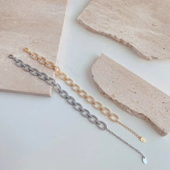 Aetolia Custom Chunky Cuban Link Bracelet For Women Chain 18k Gold Designer Charm Layer Handmade 925 Sterling Silver Bracelets bangles