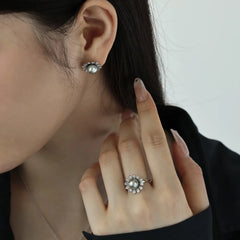 Aetolia Accessories Sets Jewelry Shell Pearl Pendant Necklaces Cz Zirconia Stud Earrings 925 Sterling Silver Rings Jewelry Sets