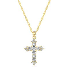 Aetolia Cross Necklaces Gold Plated Necklace 925 Sterling Silver Necklace Personalized Women Pendant CrossNecklace Jewelry