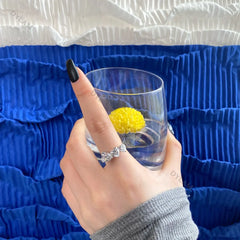 Aetolia Valentine Style Popular Follow Double Heart CZ Shining 5A Stones S925 Sterling Silver Wedding Ring For Women