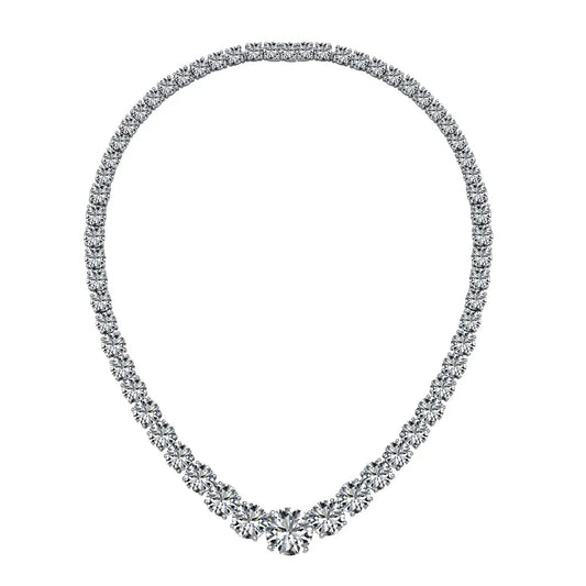 Aetolia Fine Jewelry 925 Sterling Silver Necklace Luxury Cz Cubic Zirconia Baguette Diamond Cuba Tennis Chain Jewelry Manufacturer