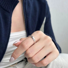 Aetolia Best Selling Luxury Delicate Three Multi-Layers 925 Sterling Silver Rings For Women Simple Metal Style Female Finger Ring