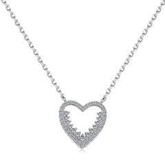 Aetolia Customized S925 Sterling Silver Necklace Cz Zirconia Pendant Chain 18K Gold Plated Adjustable Choker Heart Necklaces For Women