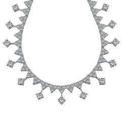 Aetolia New Arrival S925 Sterling Silver Necklace Big Cz Cubic Zirconia Chain Link Water Drop Round Diamond Pendant Necklaces For Women