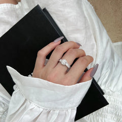 Aetolia No Moq Sterling Silver 925 Jewelry Cz Cubic Zirconia Double Halo Engagement Wedding Jewelry Bridal Rings For Women