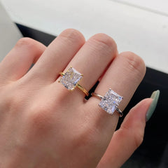 Aetolia Fine Custom 8A CZ Engagement Moissanite Rings Diamond Wedding Jewelry S925 Sterling Silver Ring For Women 18K Gold Plated