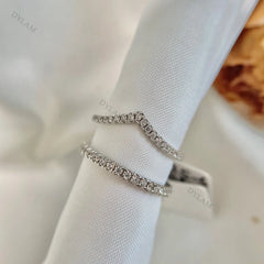 Aetolia Wholesale Custom Wedding Engagement Romantic 5A Zircon Jewelry 925 Sterling Silver V Type Woman Ring