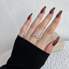 Aetolia Minimalist Luxury Fine Jewelry S925 Sterling Silver Ring Flower Shape Ladies Bride Engagement Wedding Rings For Women