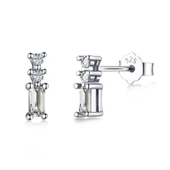 Aetolia New Gemstone Earring Luxury 925 Sterling Silver Stud Earrings Women's High Jewelry Water Drop square round for GIrl Wholesale