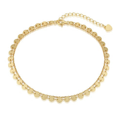 Aetolia Accessories Bracelet Bangle 18K Gold Plated Anklets Set Initial Alphabet Letter A-Z Charms Pendant Cuban Link For Women
