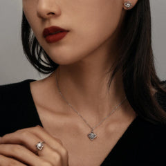 Aetolia Girls Ladies Customized Bridal Wedding Jewelry Set Bijoux Earring Necklace Cubic Zircon Sterling Silver 925 Jewelry Sets