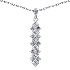 Aetolia Waterproof 18K Gold Plated Jewelry Colorful Cubic Zircon Diamond Pendant Necklace S925 Sterling Silver Necklaces For Women