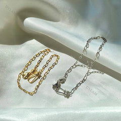 Aetolia Paper Clip Chain Silver Gold Plated Arm Jewelry Sterling Silver 925 Bracelets Wristbands Wholesale Bracelets