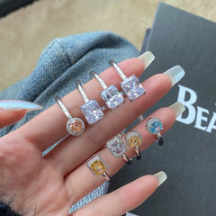 Aetolia Colorful Designer Diamond Cz Cubic Zirconia Heart Shape 925 Sterling Silver Bangles Fine Jewelry Bracelet Bangle For Women