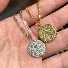 Aetolia Custom Women Bijoux Plaquet Or Joyeria De Bisuteria Joyas Sterling Silver Virgin Mary Necklace Gold Plated Jewelry