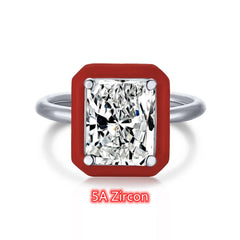 Aetolia High Quality Cubic Zirconia Ring Sterling Silver 925 Yellow Gold Color Zirconia cz Main Stone rings for Christmas Gift
