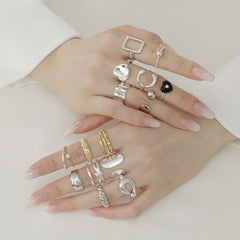 Aetolia New Fashion Wholesale 925 Sterling Silver Rings Jewelry For Women High Quality 18K Gold Plated Open Adjustable Ring