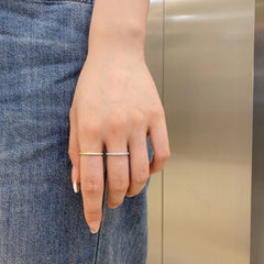 Aetolia Baguette Diamond Half Eternity Wedding Band 18K Solid Gold Stacking Thin Minimalist Ring Handmade Bridal Rings Jewelry Wome