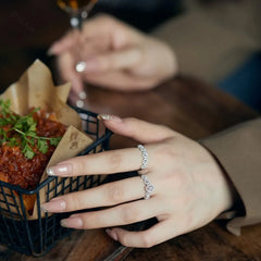 Aetolia Anillos Mujer De Plata Anillo 9.25 Ley Aesthetic 925 Sterling Silver Art Deco Compromiso Dama Promesa Calidad Ring