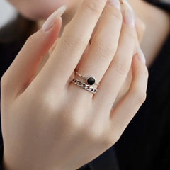 Aetolia New Arrival Double Layer Hand Woven Ring Punk Vintage Adjustable Size 925 Sterling Silver Rings Jewelry Women Men