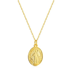 Aetolia Custom Women Bijoux Plaquet Or Joyeria De Bisuteria Joyas Sterling Silver Virgin Mary Necklace Gold Plated Jewelry