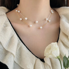 Aetolia Luxury 18K Gold Plated Chain Link Jewellery Silver 925 Necklace For Wedding Party Pearl Necklaces Pendants For Women