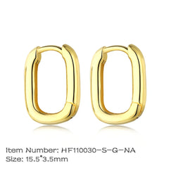 Aetolia Minimalist Sterling Silver 925 earring Luxury Statement Zircon Different Size 18k Gold Plated Huggie Chunky Hoop Earrings