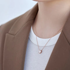 Aetolia Plata 925 Shell Trendy Silver 925 Pendant Jewelry Necklace Custom 925 Sterling Silver Chain 18k Gold Plated Heart Necklace