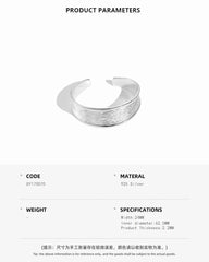 Aetolia Personalized Design Texture Jewelry Stripe Wide S925 Sterling Silver Bracelet Open Cuff Bracelets Bangle For Women Man