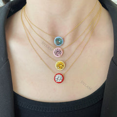 Aetolia Custom Trending Multi Color Plata S925 Dainty Joyeria 5a AAAAA Rainbow Cubic Zircon CZ Necklace Ring Fashion Jewelry Set