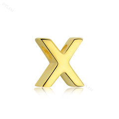 Aetolia 925 Sterling Silver Sliding Chain Personalized Alphabet Necklaces Diy Name Letter Initial Charm Pendant Necklace 18K Gold Plated